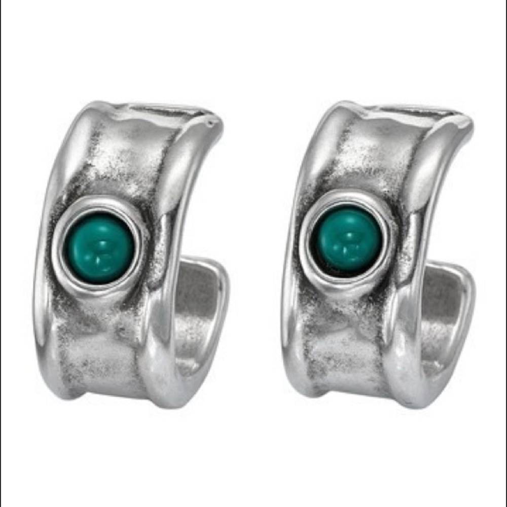 UNOde50 | FORTIFIED Murano Glass Hoop Earrings NWT